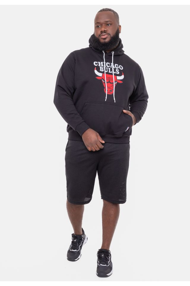 Moletom-NBA-Plus-Size-Com-Feltro-Logo-Chicago-Bulls-Preto