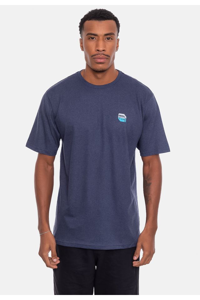 Camiseta-Fatal-Fashion-Basic-House-Indigo-Mescla Camiseta-Fatal-Fashion-Basic-House-Indigo-Mescla