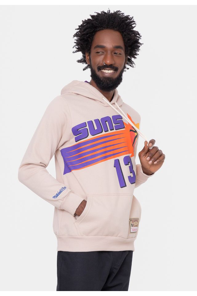 Moletom-Mitchell---Ness-Fechado-Steve-Nash-Phoenix-Suns-Bege Moletom-Mitchell---Ness-Fechado-Steve-Nash-Phoenix-Suns-Bege