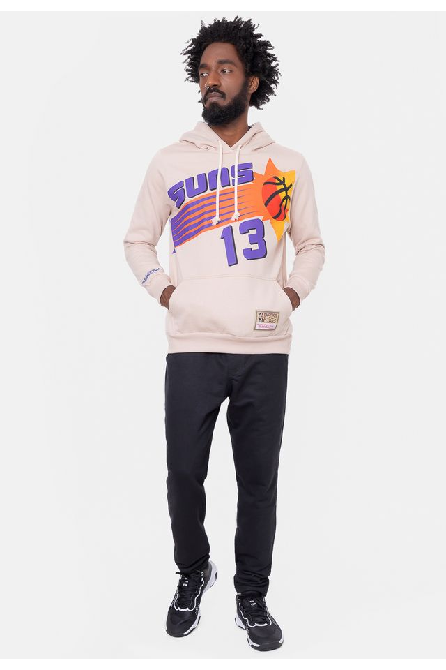 Moletom-Mitchell---Ness-Fechado-Steve-Nash-Phoenix-Suns-Bege