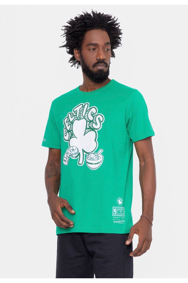 Camiseta-Mitchell---Ness-NBA-Food-Boston-Celtics-Verde Camiseta-Mitchell---Ness-NBA-Food-Boston-Celtics-Verde