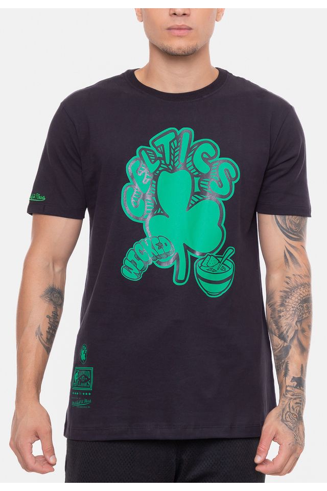 Camiseta-Mitchell---Ness-NBA-Food-Boston-Celtics-Preta