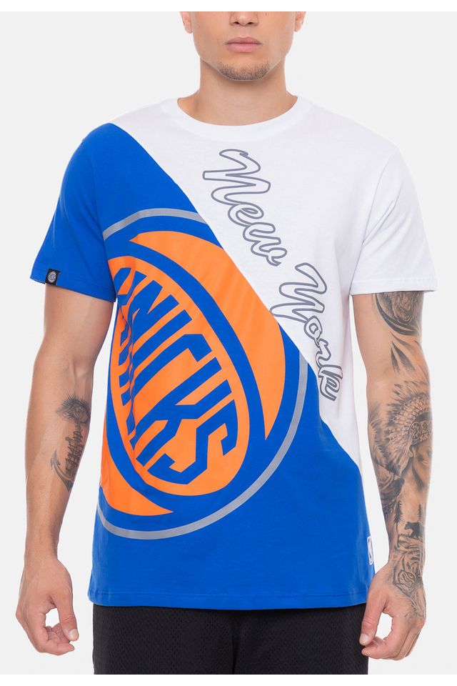 Camiseta-NBA-Wordmark-New-York-Knicks-Branca