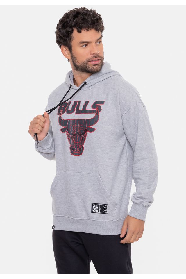 Moletom-NBA-Canguru-Matrix-Chicago-Bulls-Cinza-Mescla