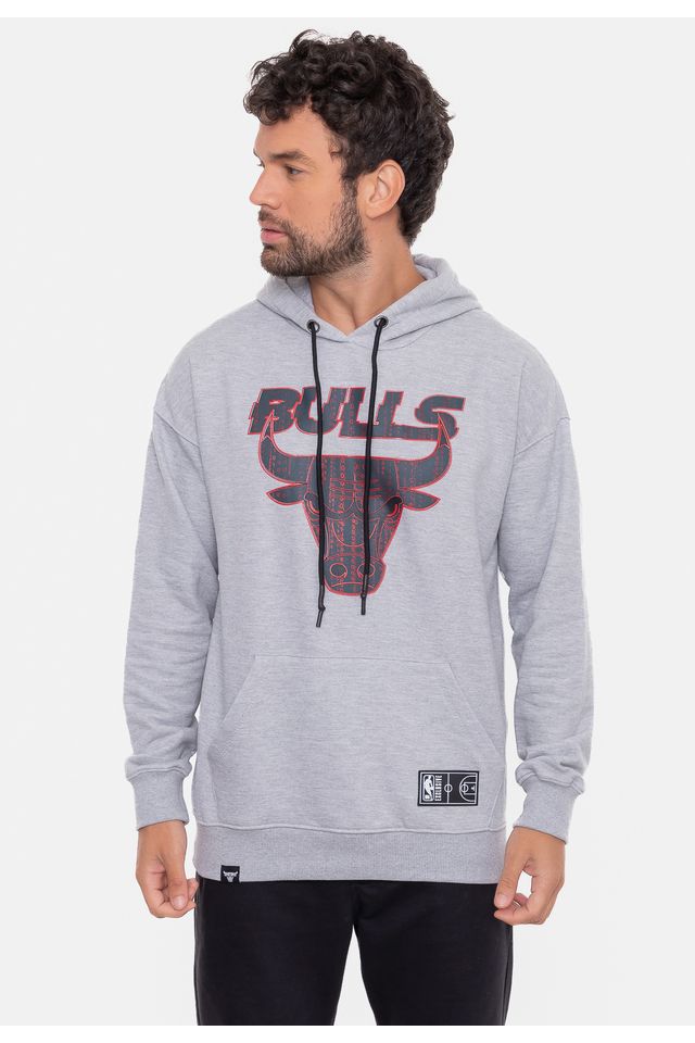 Moletom-NBA-Canguru-Matrix-Chicago-Bulls-Cinza-Mescla