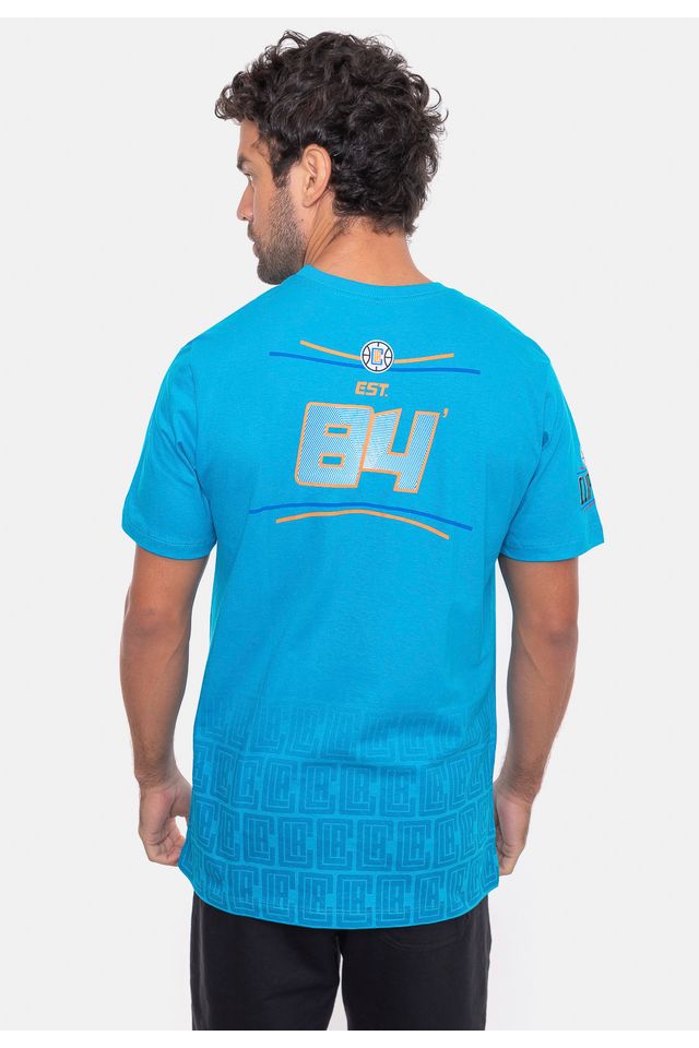 Camiseta-NBA-City-Number-Clippers-Azul-Turquesa