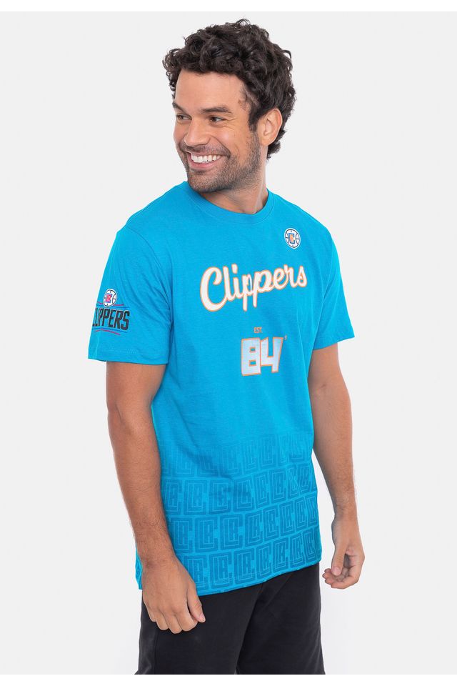 Camiseta-NBA-City-Number-Clippers-Azul-Turquesa