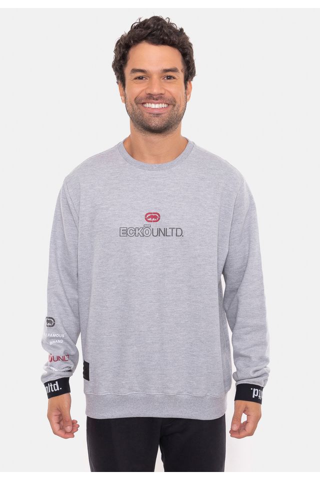 Moletom-Ecko-Back-Cinza-Mescla Moletom-Ecko-Back-Cinza-Mescla