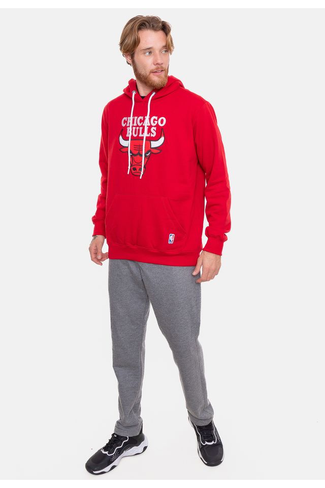 Moletom-NBA-Canguru-Feltro-Logo-Chicago-Bulls-Vermelho