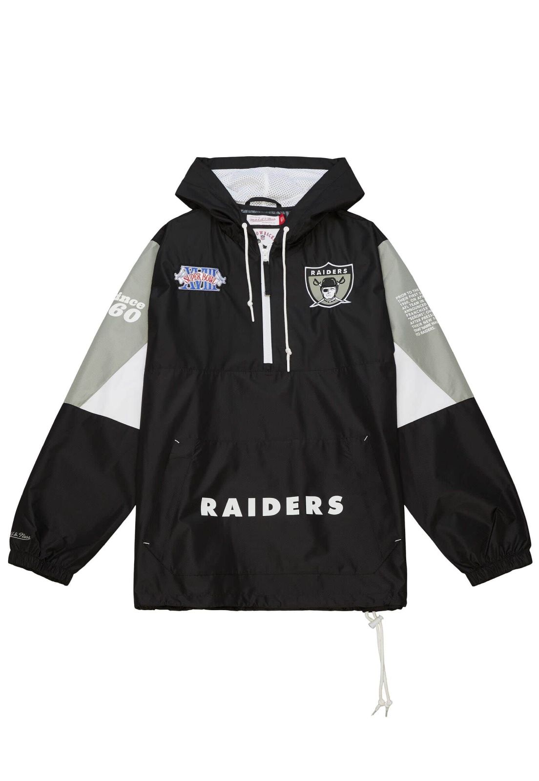 RAIDERS NFL アノラックジャケット Jaqueta Mitchell & Ness NFL Pullover Anorak Oakland Raiders