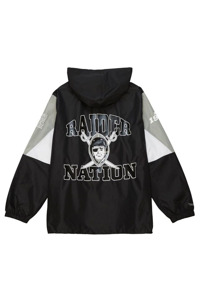 Jaqueta-Mitchell---Ness-NFL-Pullover-Anorak-Oakland-Raiders-Preta
