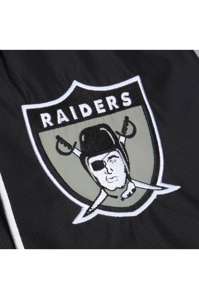 Jaqueta-Mitchell---Ness-NFL-Pullover-Anorak-Oakland-Raiders-Preta