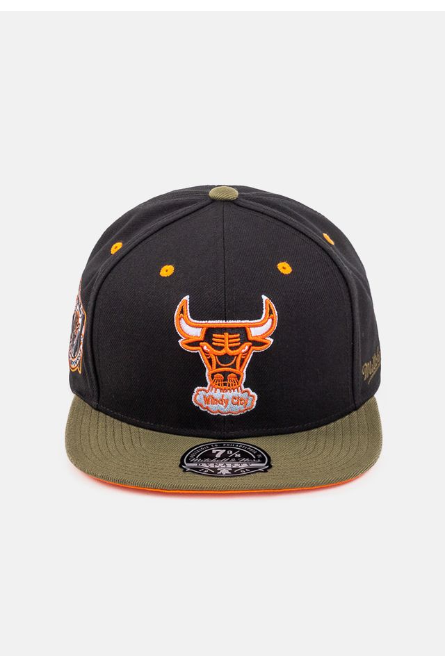 Bone-Mitchell---Ness-NBA-Fitted-HWC-Chicago-Bulls-Preto Bone-Mitchell---Ness-NBA-Fitted-HWC-Chicago-Bulls-Preto