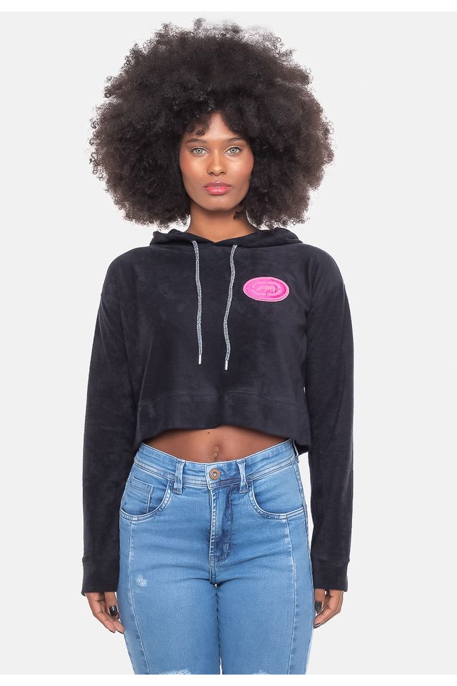 Moletom-Ecko-Feminino-Cropped-Red-Preto Moletom-Ecko-Feminino-Cropped-Red-Preto