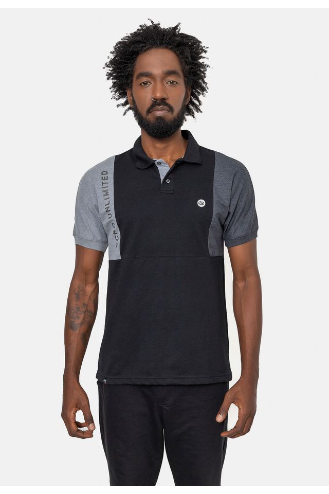 Camisa-Polo-Ecko-Piquet-Most-Preta Camisa-Polo-Ecko-Piquet-Most-Preta
