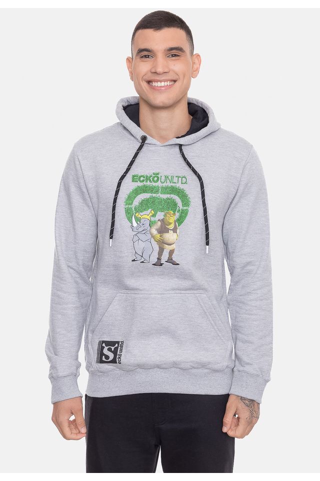 Moletom-Ecko-Com-Capuz-Orelha-Shrek-Cinza-Mescla