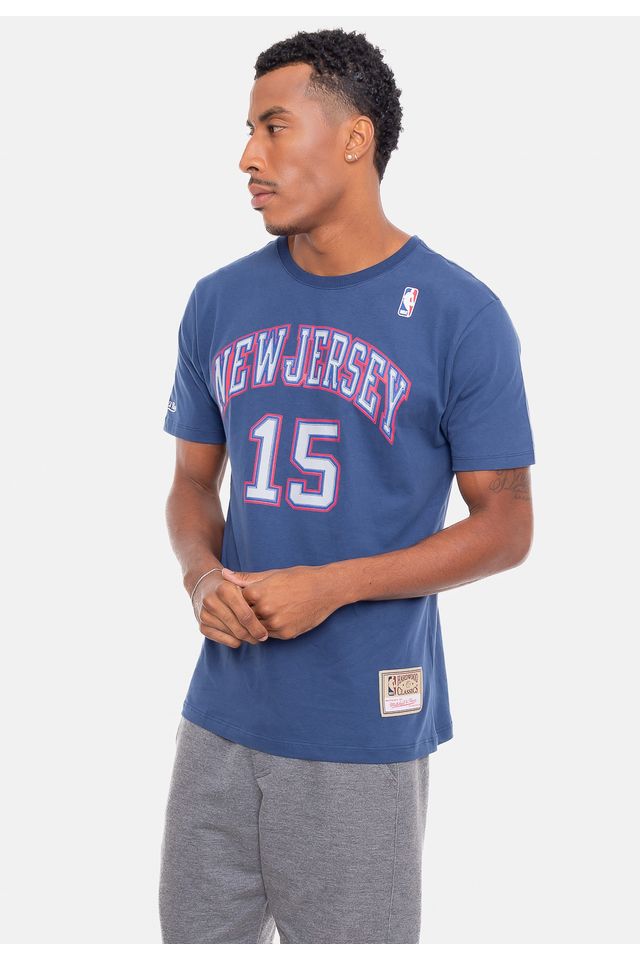 Camiseta-Mitchell---Ness-Name-And-Number-Vince-Carter-Azul