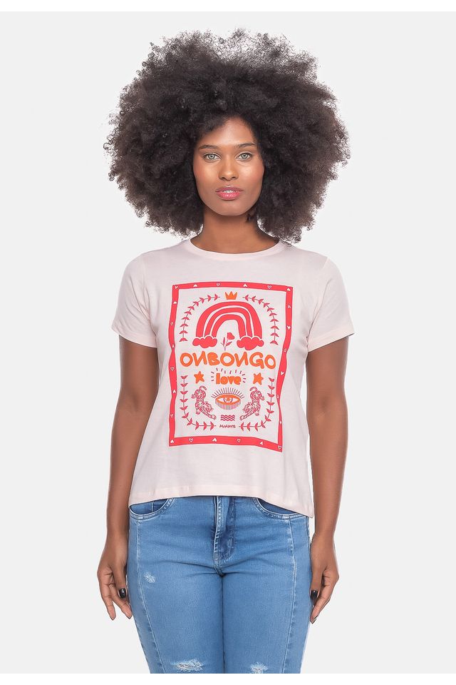 Camiseta-Onbongo-Feminina-Flag-Rosa Camiseta-Onbongo-Feminina-Flag-Rosa