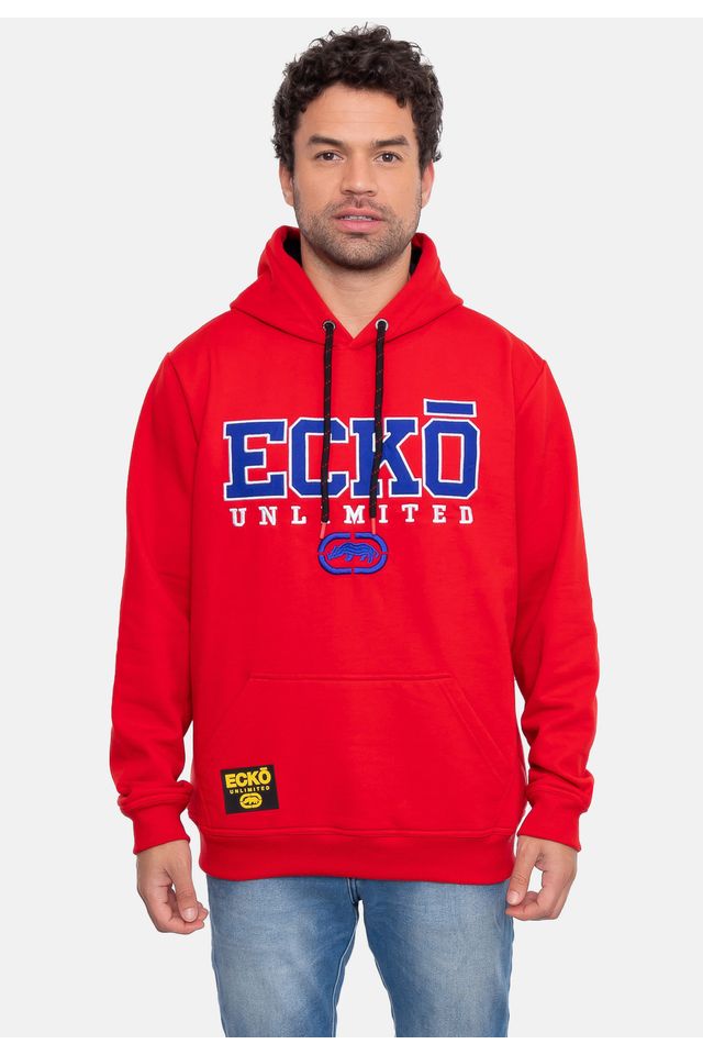 Moletom-Ecko-Canguru-Fechado-Vermelha