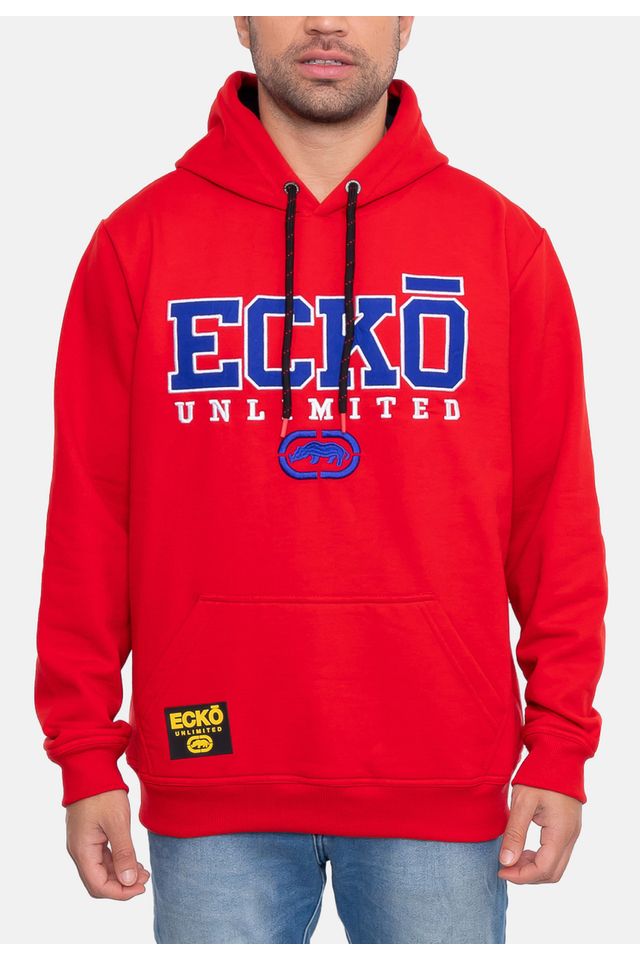 Moletom-Ecko-Canguru-Fechado-Vermelha