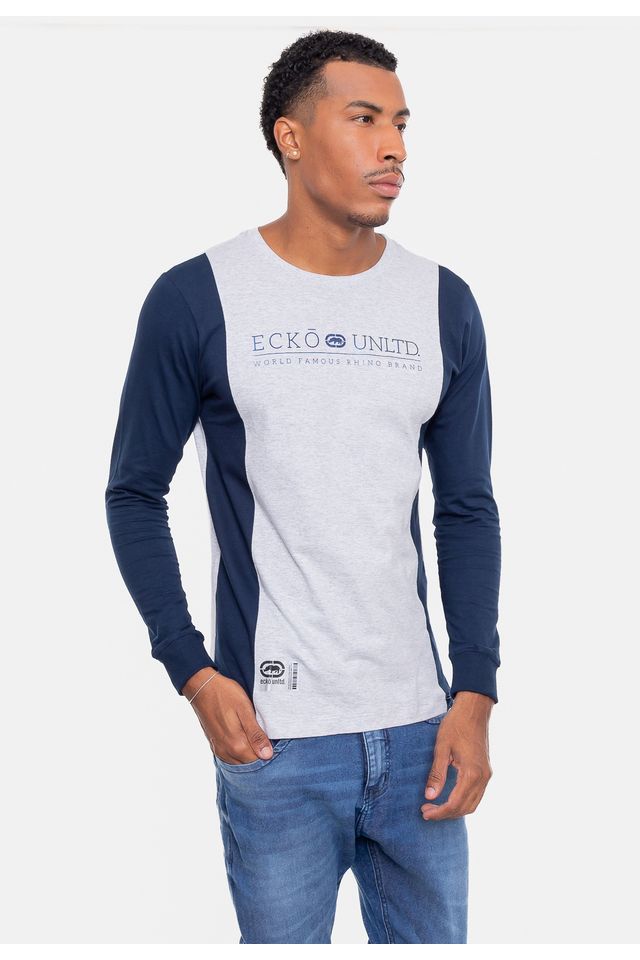 Camiseta-Ecko-Manga-Longa-Minifoil-Gelo-Mescla