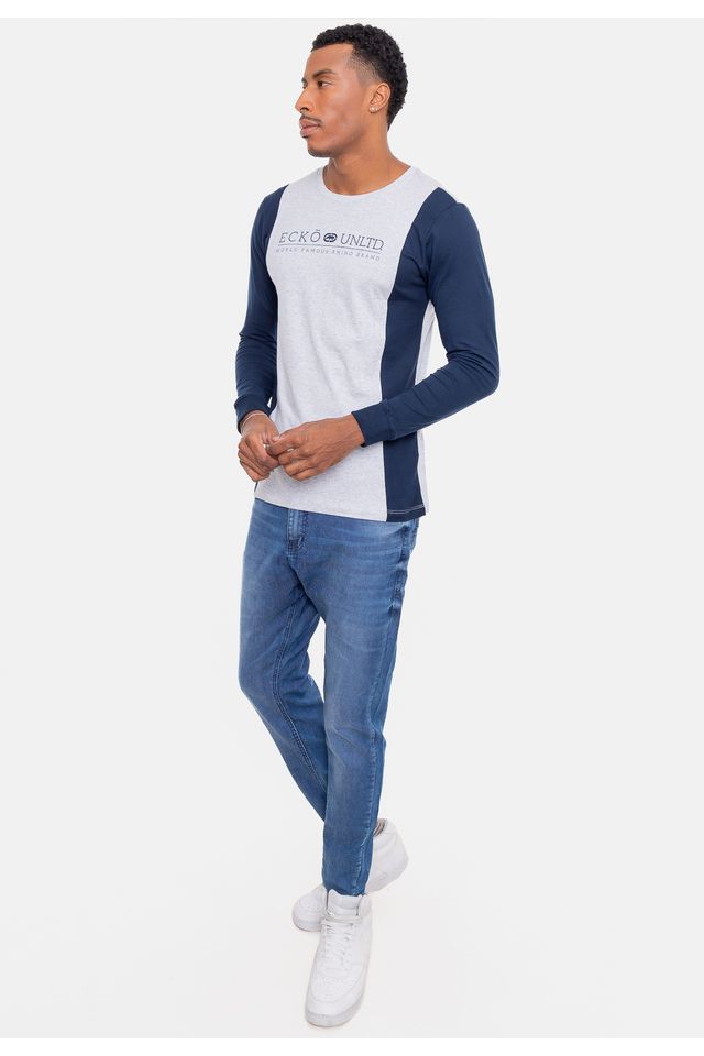 Camiseta-Ecko-Manga-Longa-Minifoil-Gelo-Mescla