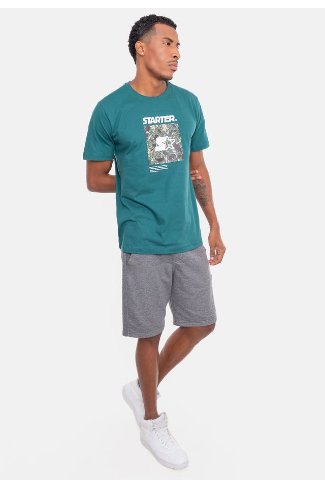 Camiseta-Starter-Estampada-Folhagem-Verde
