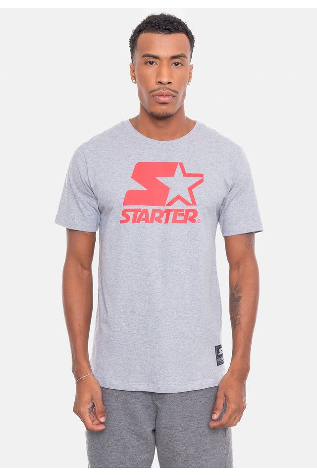 Camiseta-Starter-Estampada-Big-Logo-Cinza-Mescla