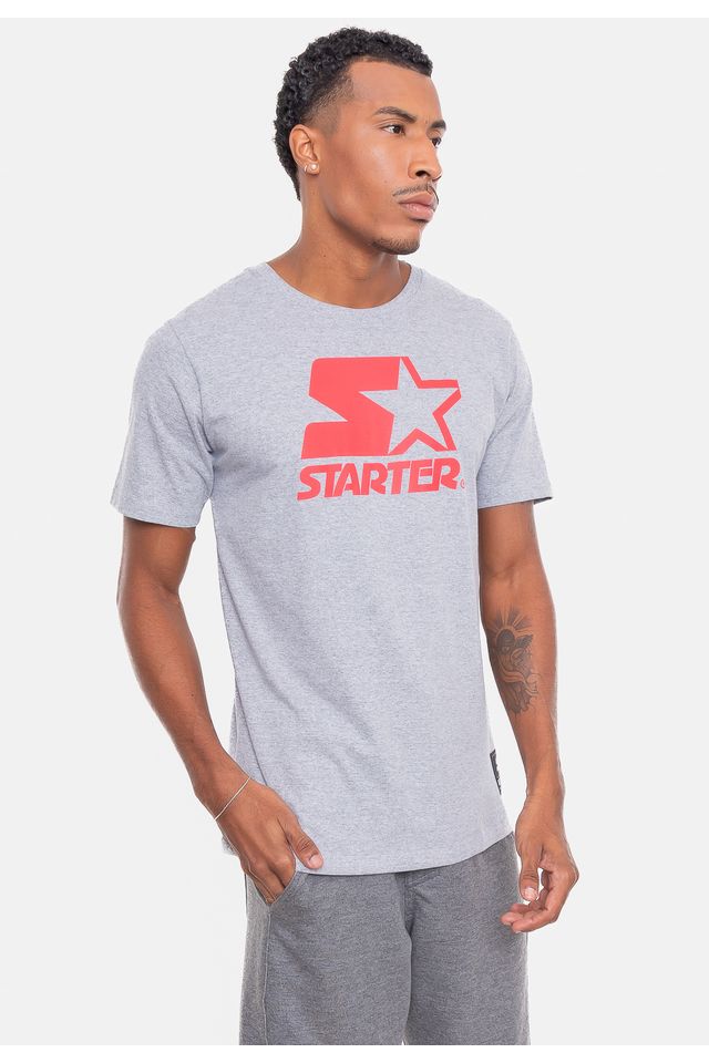 Camiseta-Starter-Estampada-Big-Logo-Cinza-Mescla