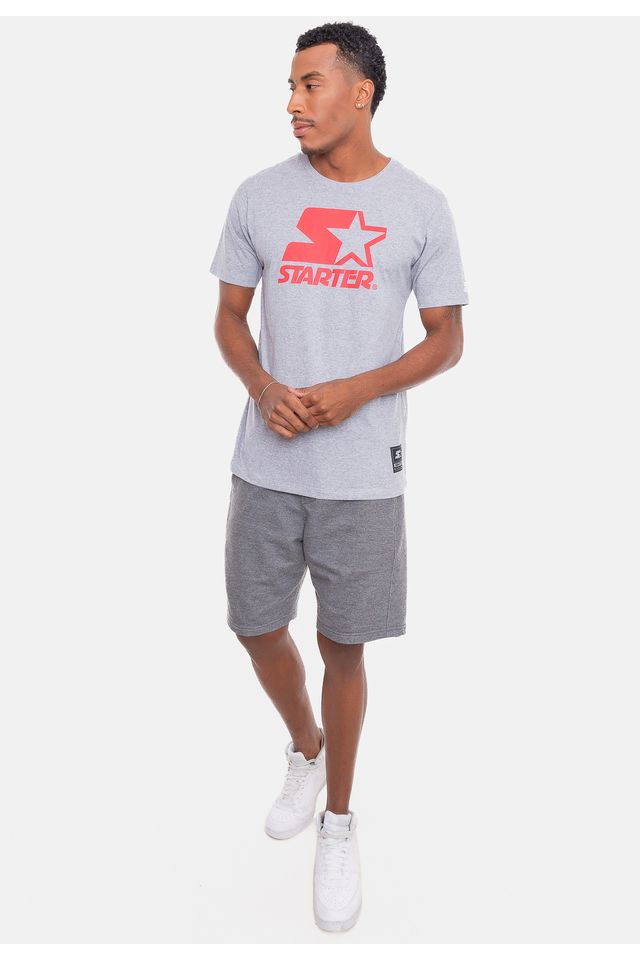 Camiseta-Starter-Estampada-Big-Logo-Cinza-Mescla