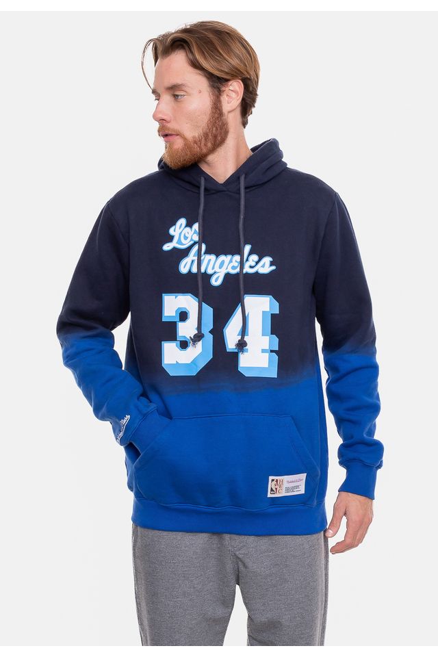 Moletom-Mitchell---Ness-NBA-Canguru-Name-And-Number-Shaquille-O-Neal-Azul-Royal