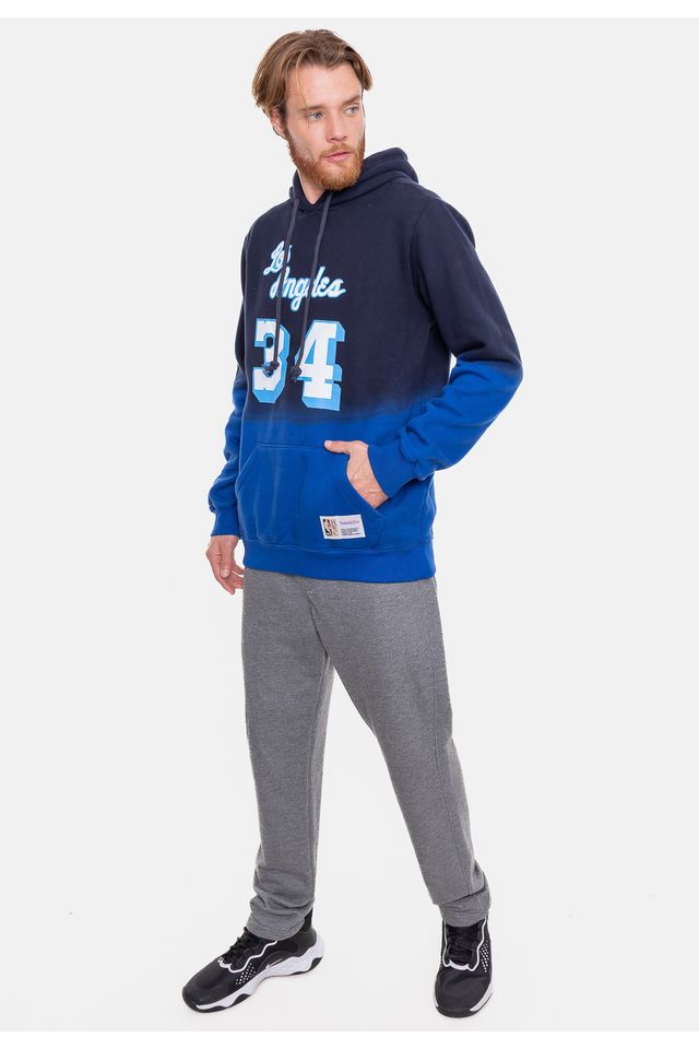 Moletom-Mitchell---Ness-NBA-Canguru-Name-And-Number-Shaquille-O-Neal-Azul-Royal