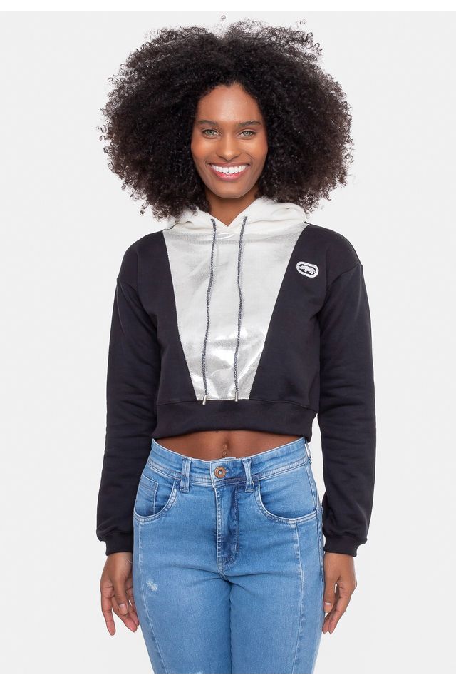 Moletom-Ecko-Feminino-Cropped-Bene-Preta Moletom-Ecko-Feminino-Cropped-Bene-Preta