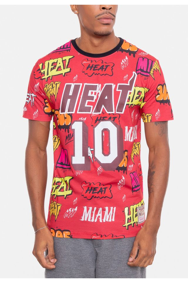 Camiseta-Mitchell---Ness-Name-And-Number-Tim-Hardaway-Vermelha-Carmim