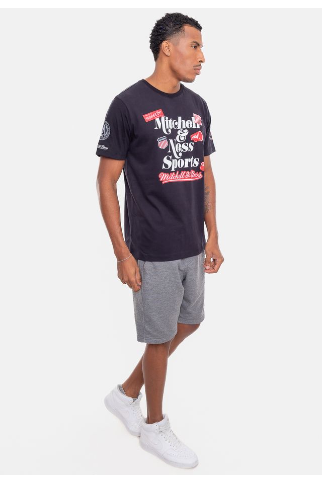 Camiseta-Mitchell---Ness-Branded-Patches-Preta