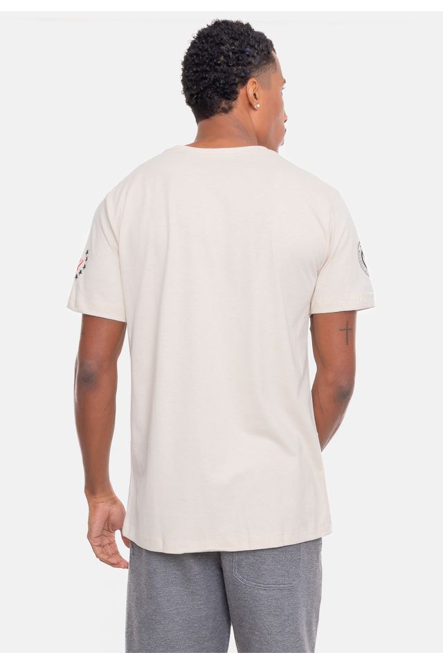 Camiseta-Mitchell---Ness-Branded-Patches-Bege