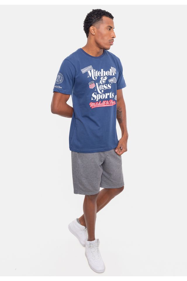Camiseta-Mitchell---Ness-Branded-Patches-Azul