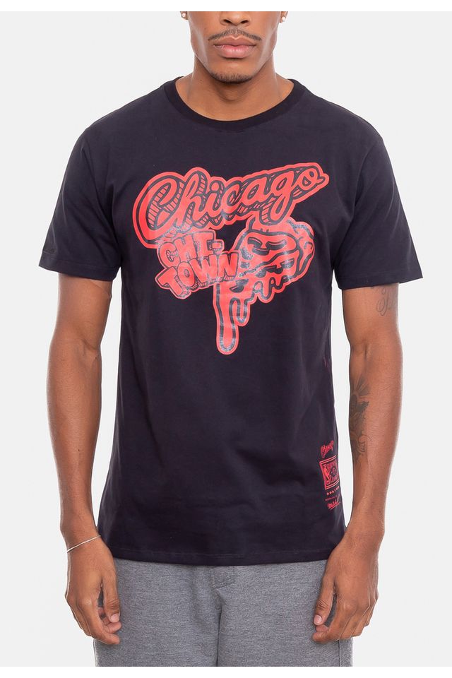 Camiseta-Mitchell---Ness-Nba-Food-Preta