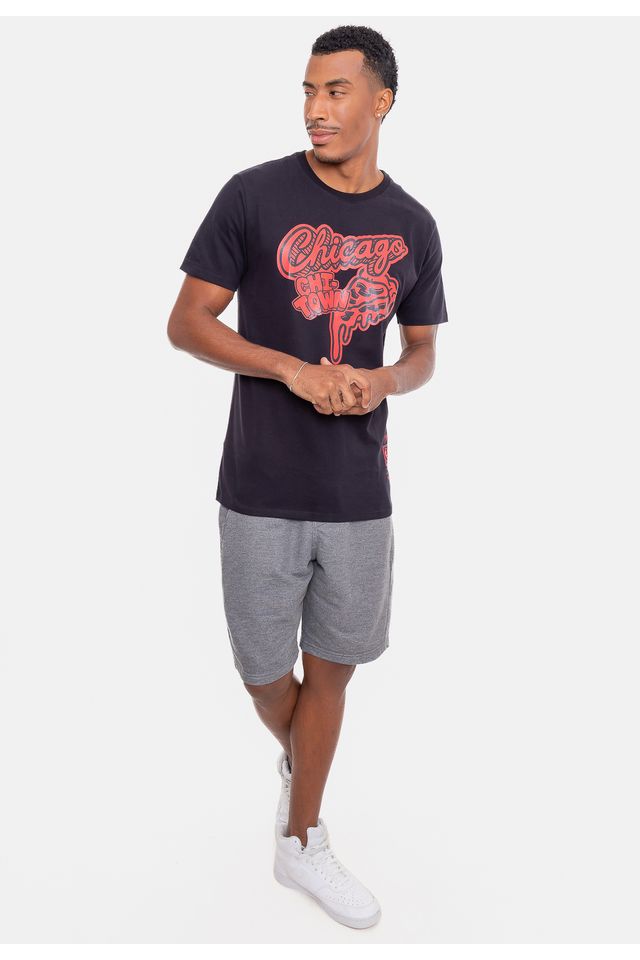 Camiseta-Mitchell---Ness-Nba-Food-Preta