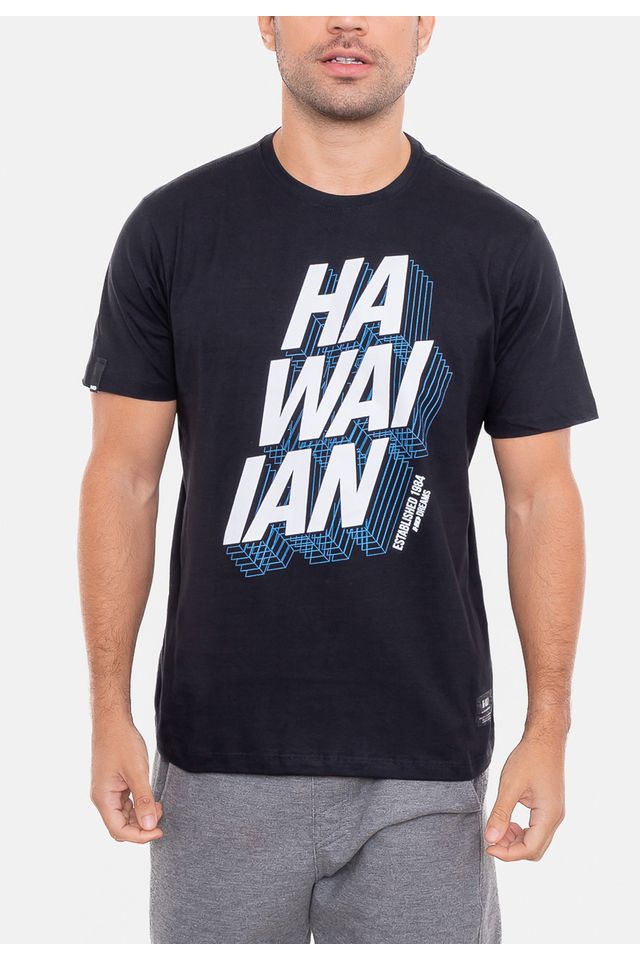 Camiseta-HD-Hawaiian-Preta