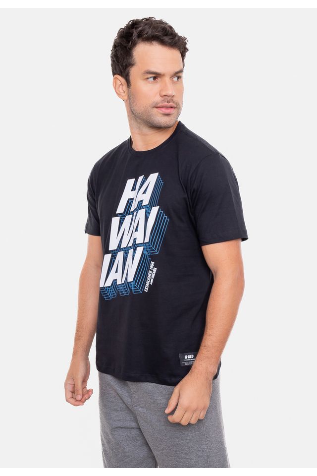 Camiseta-HD-Hawaiian-Preta