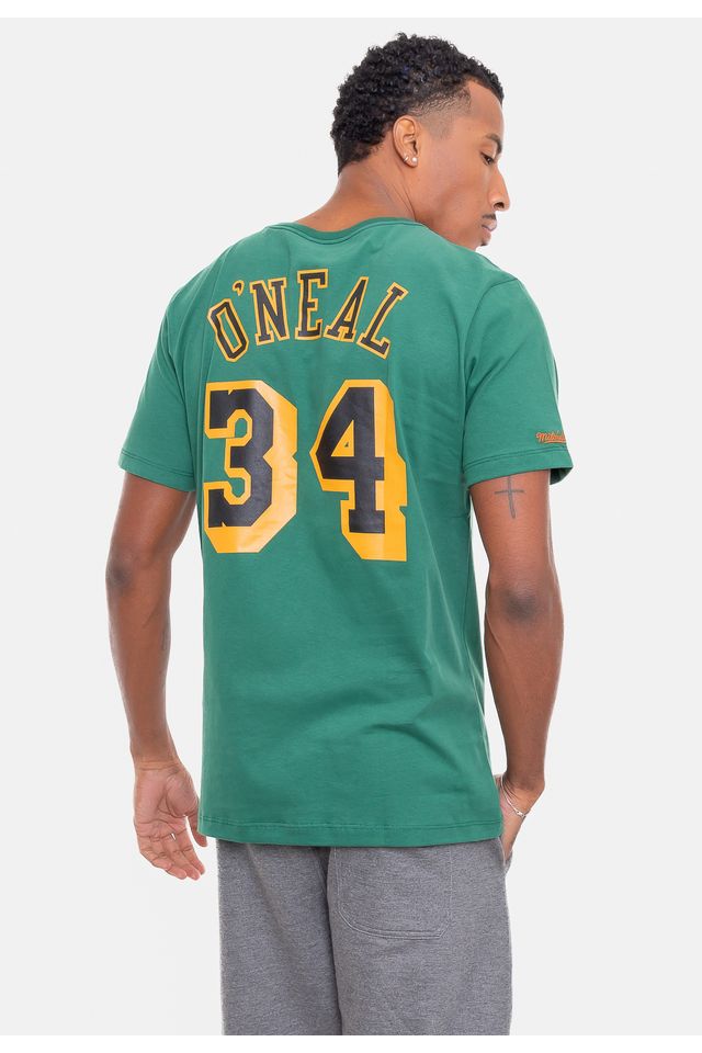 Camiseta-Mitchell---Ness-Name-And-Number-Shaquille-O-Neal-Verde