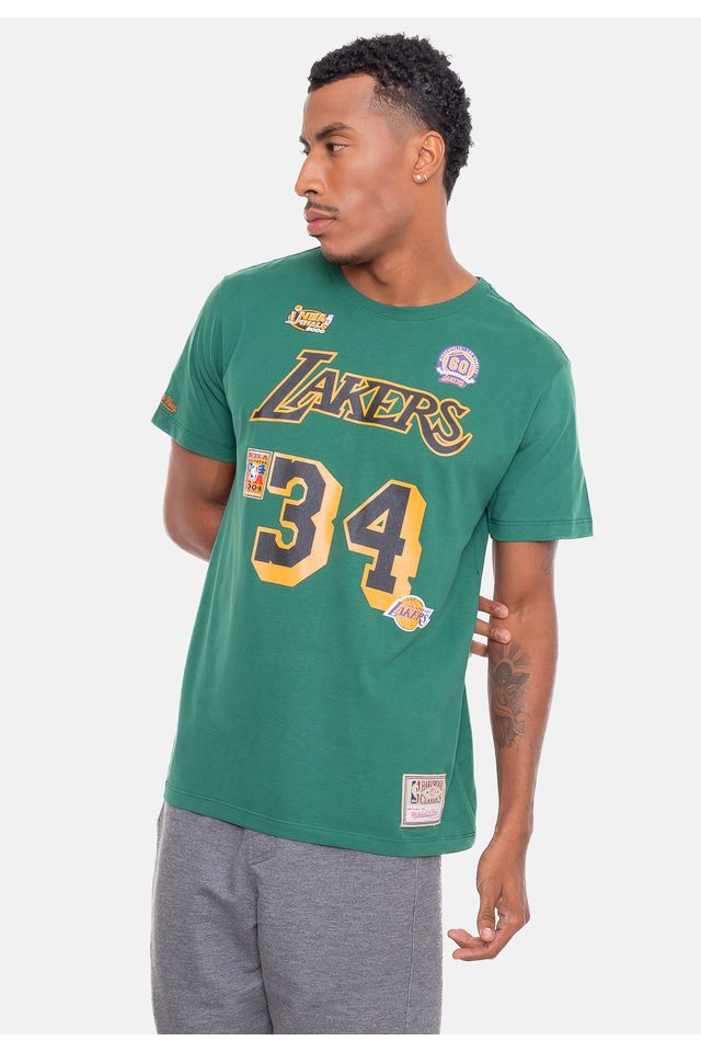 Camiseta-Mitchell---Ness-Name-And-Number-Shaquille-O-Neal-Verde