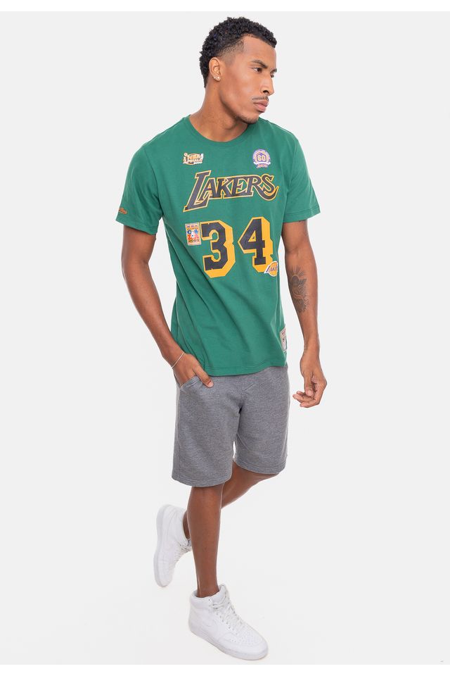 Camiseta-Mitchell---Ness-Name-And-Number-Shaquille-O-Neal-Verde