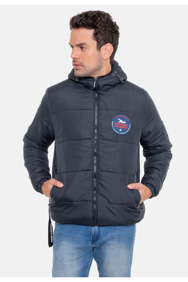 Jaqueta Onbongo Aberta Com Capuz Preta OnbongoBr