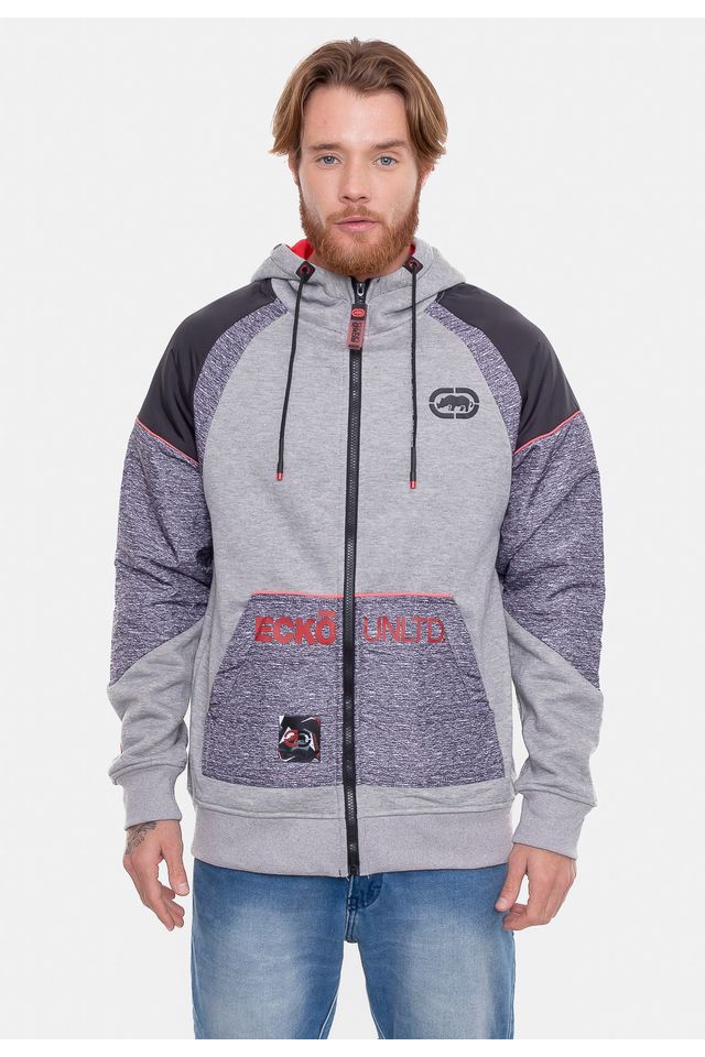 Moletom-Ecko-Canguru-Aberto-Cinza-Mescla Moletom-Ecko-Canguru-Aberto-Cinza-Mescla
