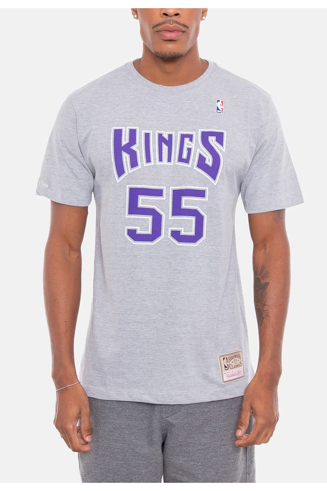 Camiseta-Mitchell---Ness-Especial-Sacramento-Kings-Cinza-Mescla
