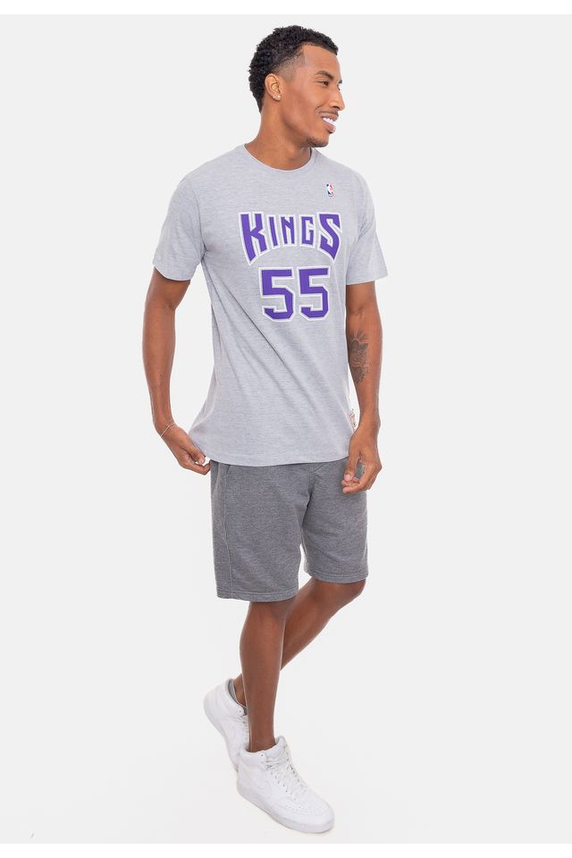 Camiseta-Mitchell---Ness-Especial-Sacramento-Kings-Cinza-Mescla