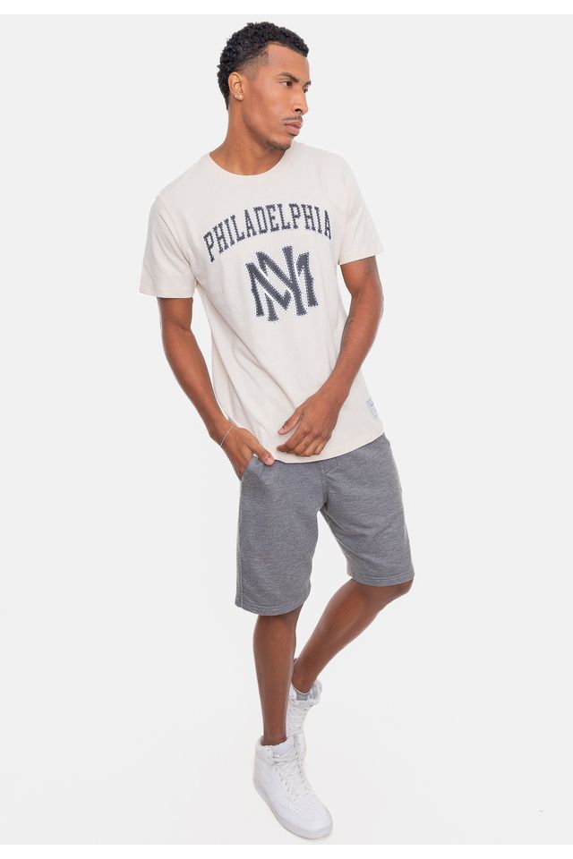Camiseta-Mitchell---Ness-Philadelphia-Bege