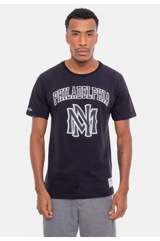 Camiseta-Mitchell---Ness-Philadelphia-Preta
